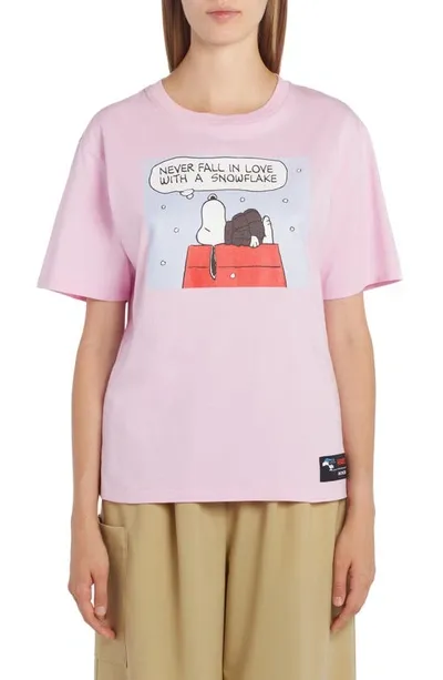 Moncler X Peanuts Short-sleeve T-shirt In Pink