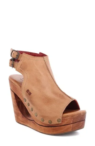 Bed Stu Imelda Cutout Wedge Slingback Sandal In Brown