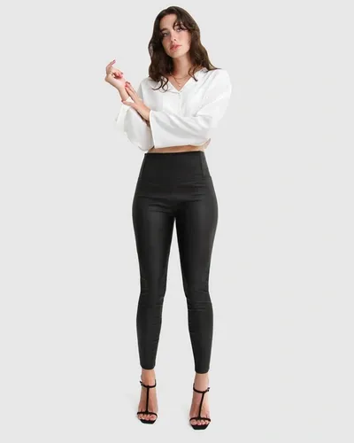 Belle & Bloom City Slicker Coated Legging - Black