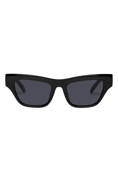 Le Specs Hankering 50mm Rectangular Sunglasses In Black