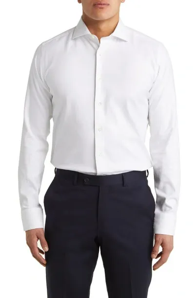 Canali Impeccable Cotton Button-up Shirt In White