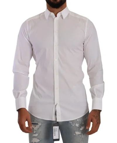 Dolce & Gabbana Men's Fw23 White Gold-fit Shirt