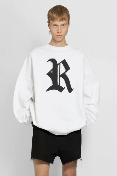 Raf Simons Man White Sweatshirts