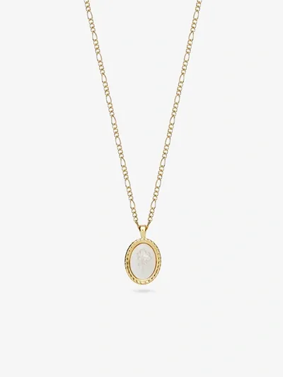 Ana Luisa Rose Engraved Necklace In Gold