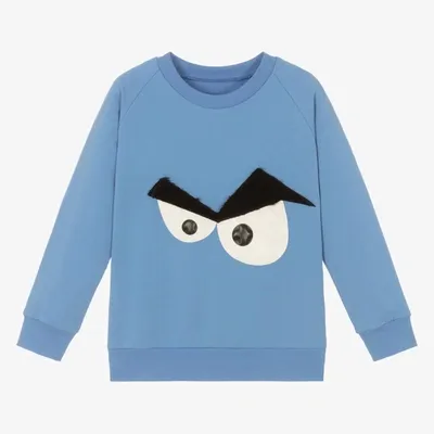 Wauw Capow By Bangbang Kids' Cool Cooper Graphic-appliqué Sweatshirt In Blue