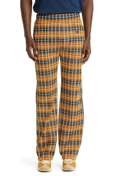 Wales Bonner Check-pattern Straight-leg Trousers In Neutral