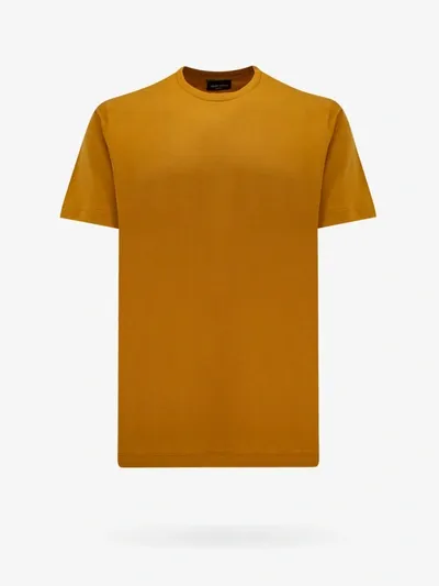 Roberto Collina Crew-neck Short-sleeved T-shirt In Brown