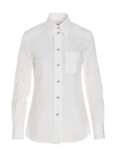 Lanvin Ls Shirt With Button Closure In White