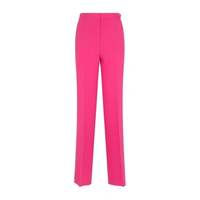 Gabriela Hearst Vesta High-rise Flared Wool Pants In Pink