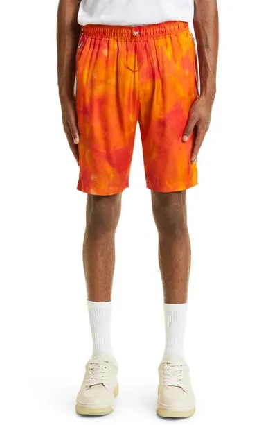 Ahluwalia Viscose Running Shorts In Orange