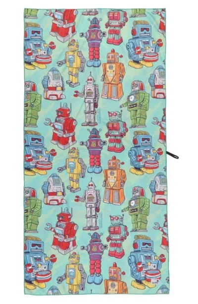 Boardies Kids' Robots Beach Towel In Green