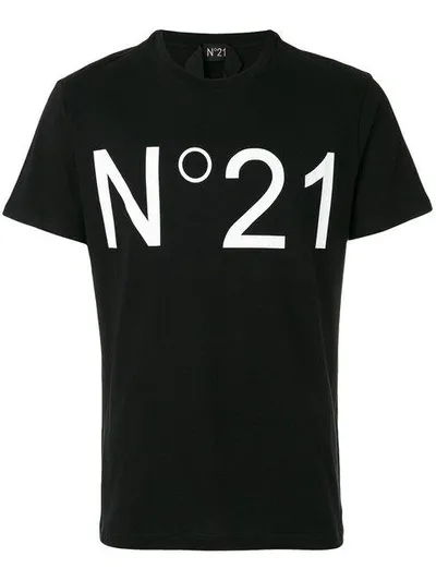 N°21 Logo Print T-shirt In Black/white