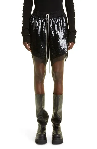 Rick Owens Boxers Sequin In Black