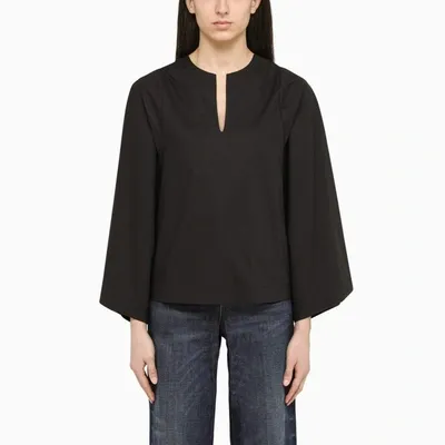 By Malene Birger Wide Black Blouse