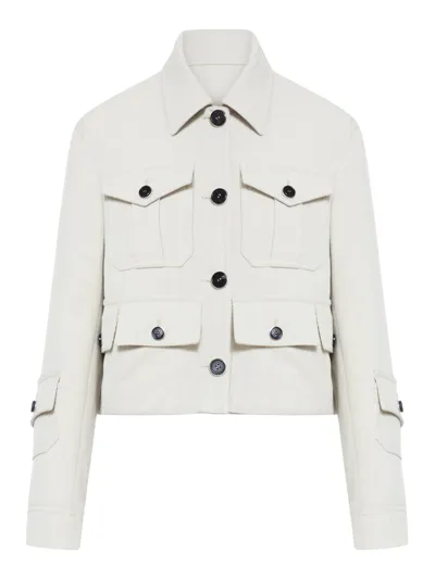 Durazzi Milano Multi-pocket Cropped Jacket In White