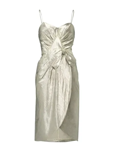 Maison Margiela Bow Front Tank Dress In Silver