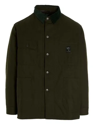 South2 West8 Dark Green Coverall Quilted Jacket