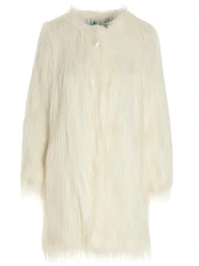 Alabama Muse White Kate Faux Fur Coat