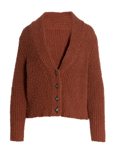 Fortela Lola Cardigan In Dark Brown