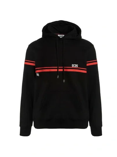 Gcds Low Logo Band Hoodie In Black