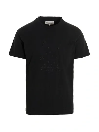 Maison Margiela Logo Print T-shirt In Black