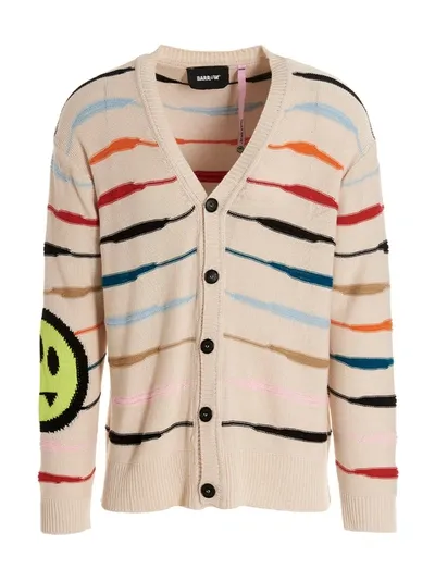 Barrow Stripe-print V-neck Cardigan In Multicolor