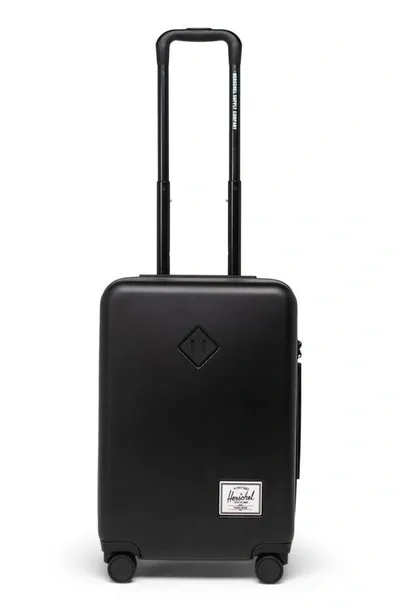 Herschel Supply Co Heritage Hardshell Carry-on Spinner In Black