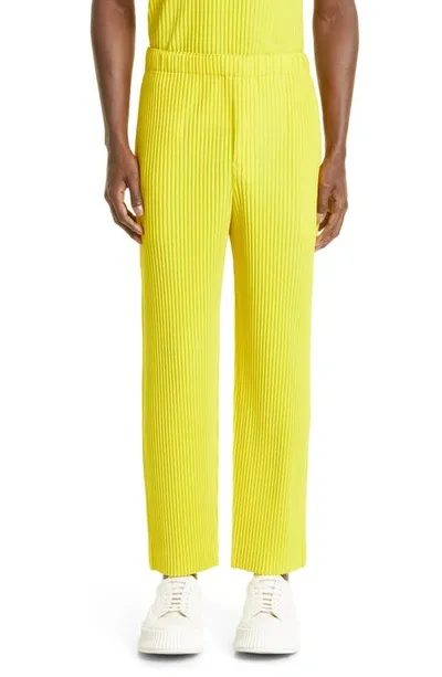 Issey Miyake Yellow Monthly Color March Trousers In 51-acacia Yellow