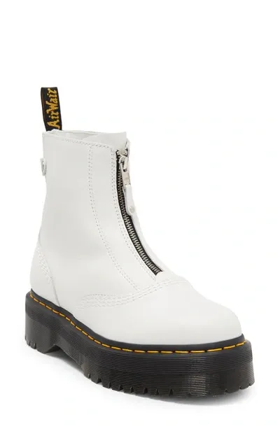 Dr. Martens' Damen Nappa Leder Jetta Plateau Stiefel In White