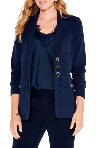 Nic + Zoe Editor Single-breasted Blazer In Blue