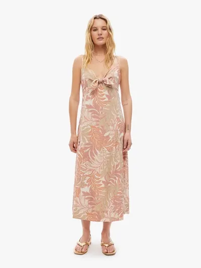 Natalie Martin Sophie Dress Jungle Print Clay In Orange