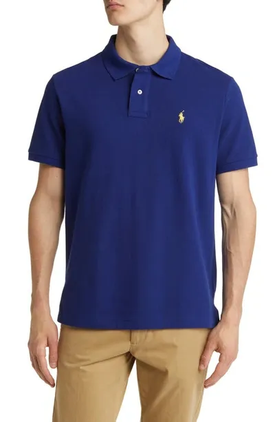 Polo Ralph Lauren Men's Custom Slim-fit Cotton Mesh Polo In Fall Royal