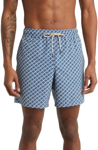 Fair Harbor The Bayberry Swim Trunks In Blue