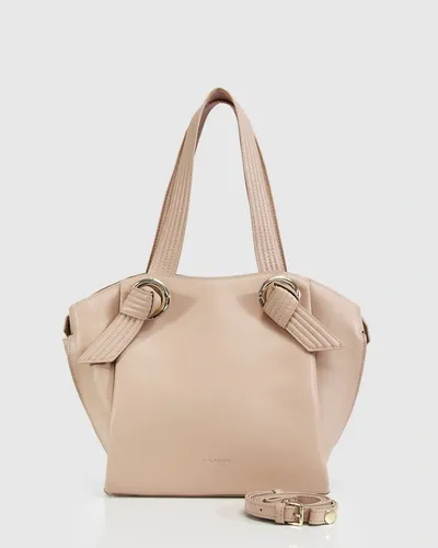 Belle & Bloom Heart Of Gold Leather Shoulder Bag - Latte