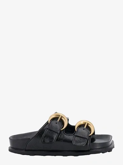 Marine Serre Sandals In Black