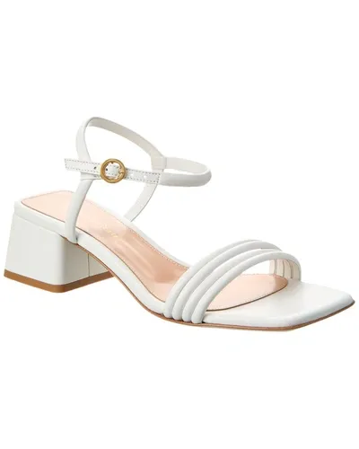 Gianvito Rossi Lena 45 Leather Sandals In White