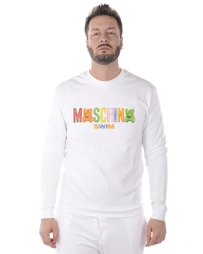 Moschino Swim Sweatshirt Hoodie In White