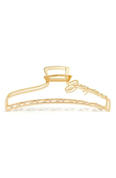 Jacquemus La Grande Pince  Hair Clip In Gold