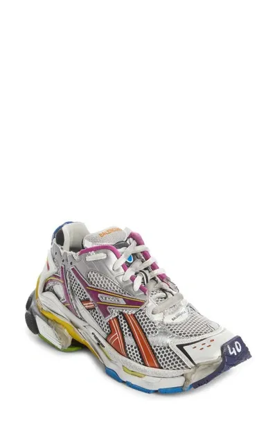 Balenciaga Multicoloured Mesh And Nylon Runner Trainers In Neutral