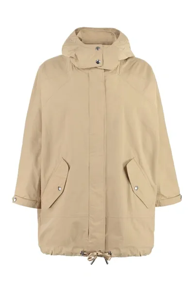 Woolrich Summer - Hooded Parka In Feather Beige