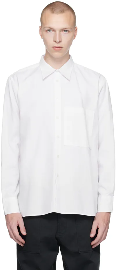 Universal Works White Square Pocket Shirt