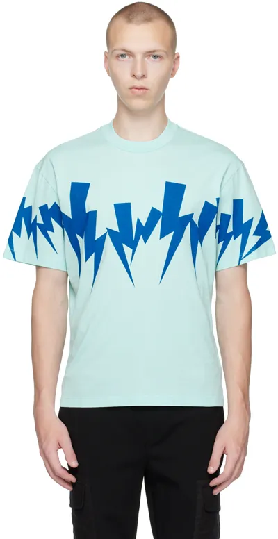 Neil Barrett Printed T-shirt In Blue