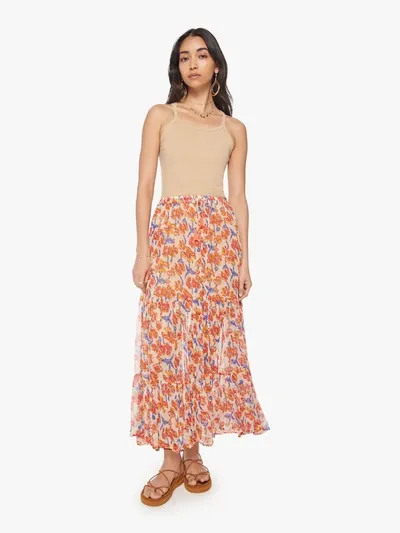 Natalie Martin Sierra Skirt Water Color Clementine In Orange