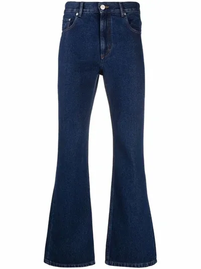 Ernest W Baker Blue Flared Jeans In Dark Blue