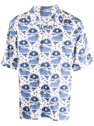 Gmbh Graphic-print Short-sleeve Shirt In Blue