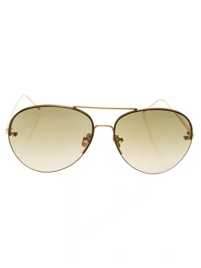 Linda Farrow Glasses In Metallic