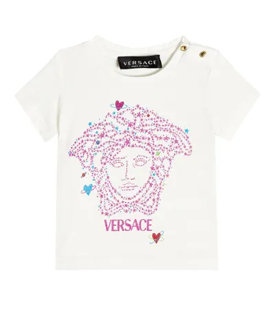 Versace Baby Printed Cotton Jersey T-shirt In White