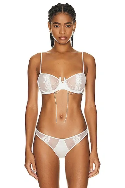 Kiki De Montparnasse Tresor Lace Demi Bra In Ivory