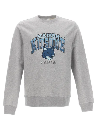 Maison Kitsuné Campus Fox Sweatshirt Gray In Grey