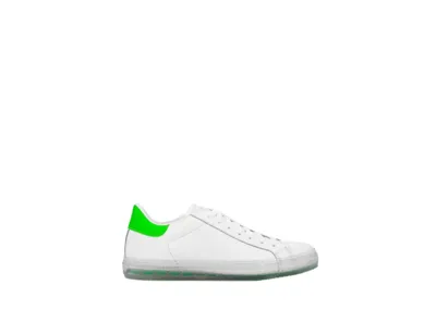 Kiton Sneaker In White Green